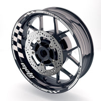 Fit Kawasaki Ninja 300R EX300 Logo Moto GP Check 17 inch Wheel Rim Sticker - MC Motoparts