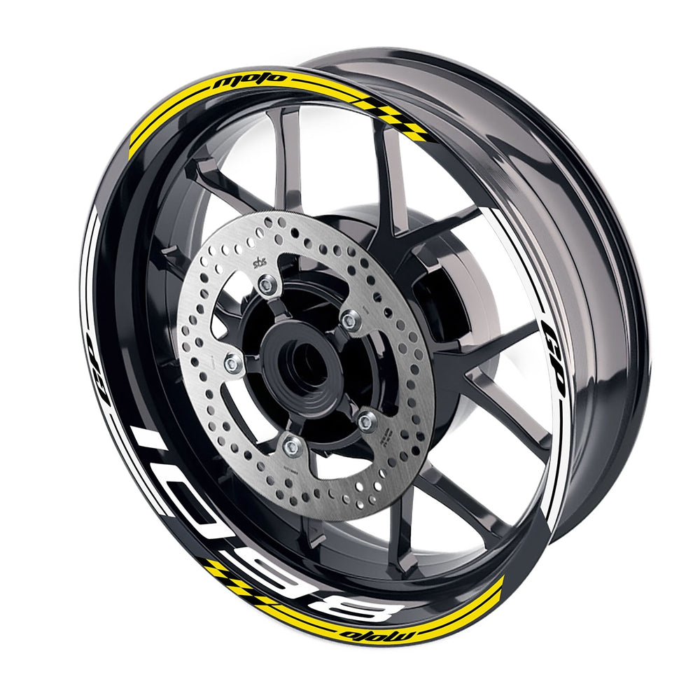 Fit Ducati 1098 Logo Moto GP Check 17 inch Wheel Rim Sticker - MC Motoparts