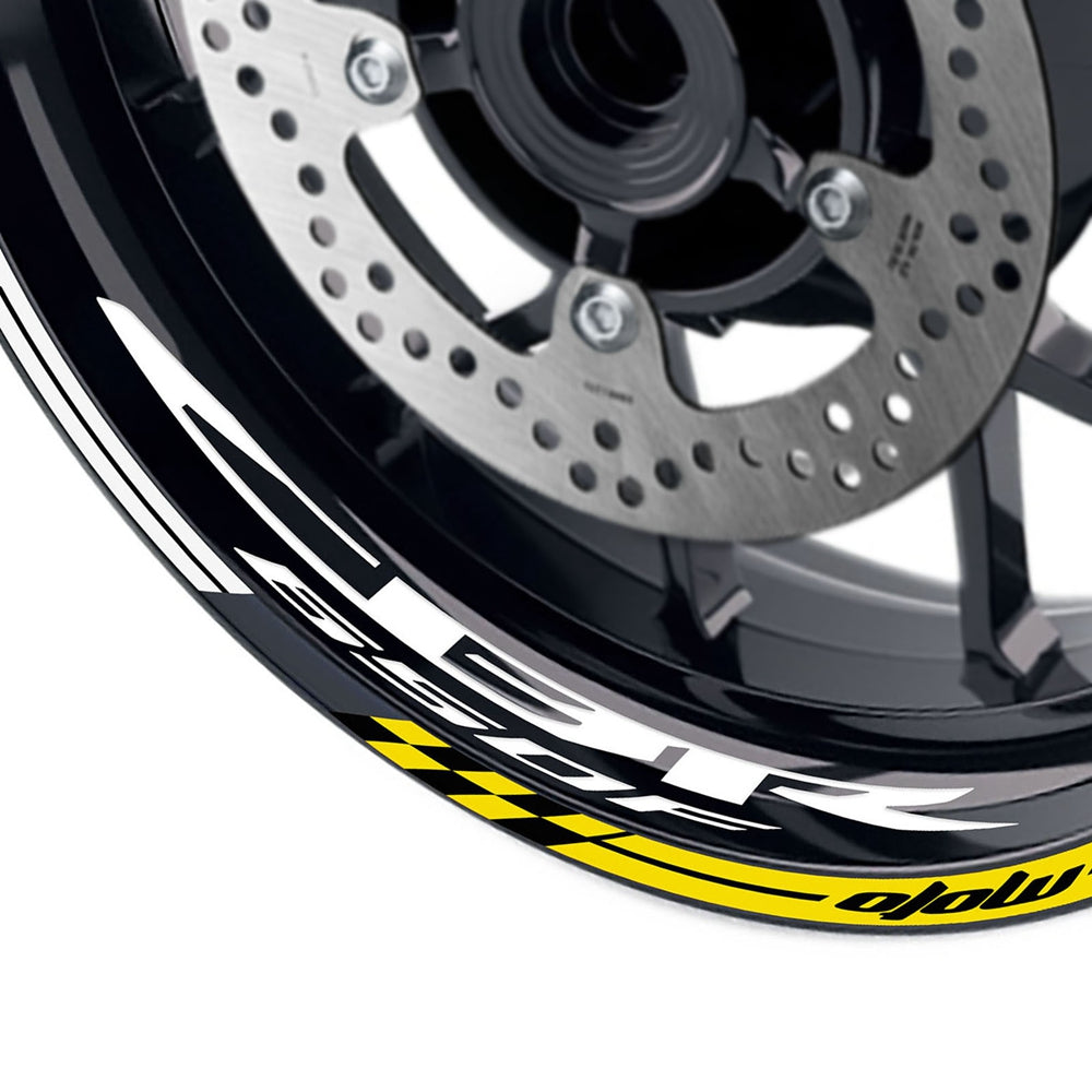 Fit Honda CBR650F Logo GP 17 inch Rim Wheel Stickers Racing Check