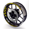 Fit Honda CB919 Hornet CB600F Logo Moto GP Check 17 inch Wheel Rim Sticker - MC Motoparts