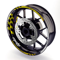 Fit Kawasaki Z900 Logo Moto GP Check 17 inch Wheel Rim Sticker - MC Motoparts