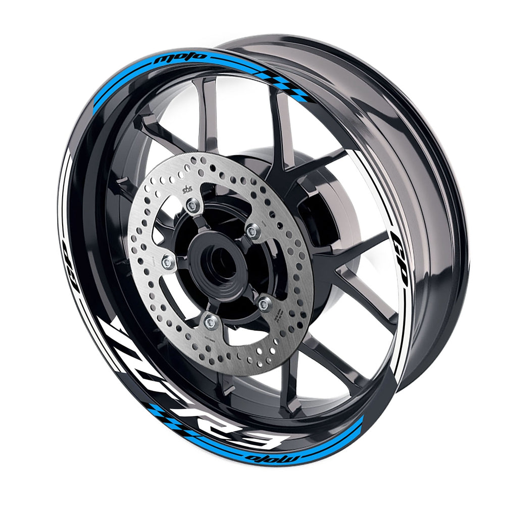 Fit Yamaha YZF R3 Logo Moto GP Stripe 17 inch Wheel Rim Sticker - MC Motoparts