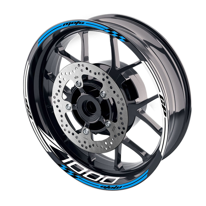 Fit Kawasaki Z1000 Logo Moto GP Stripe 17 inch Wheel Rim Sticker - MC Motoparts