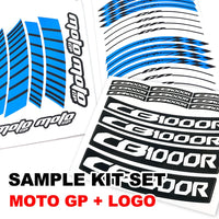 Fit Yamaha XSR 900 Logo Moto GP Stripe 17'' Wheel Rim Sticker - MC Motoparts