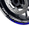 Fit Triumph Daytona 675 R Logo GP 17'' Rim Wheel Stickers Racing Check