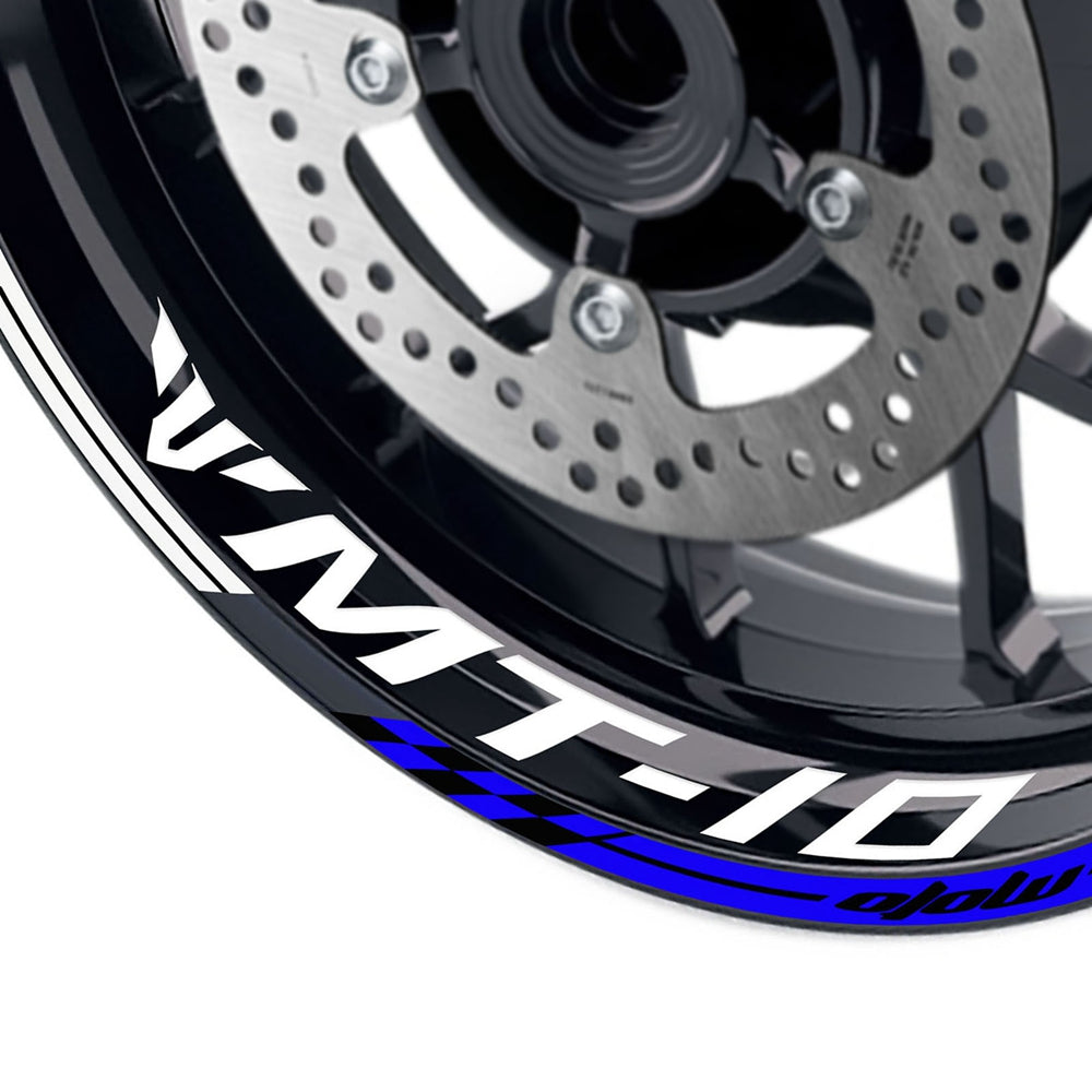 Fit Yamaha MT-10 Logo GP 17 inch Rim Wheel Stickers Racing Check