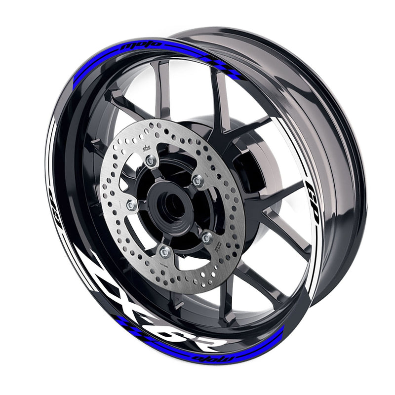 Fit Kawasaki ZX6R Ninja ZX636 Logo Moto GP Stripe 17 inch Wheel Rim Sticker - MC Motoparts
