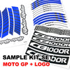 Fit Kawasaki ZX6RR Ninja ZX600 Logo Moto GP Stripe 17 inch Wheel Rim Sticker - MC Motoparts