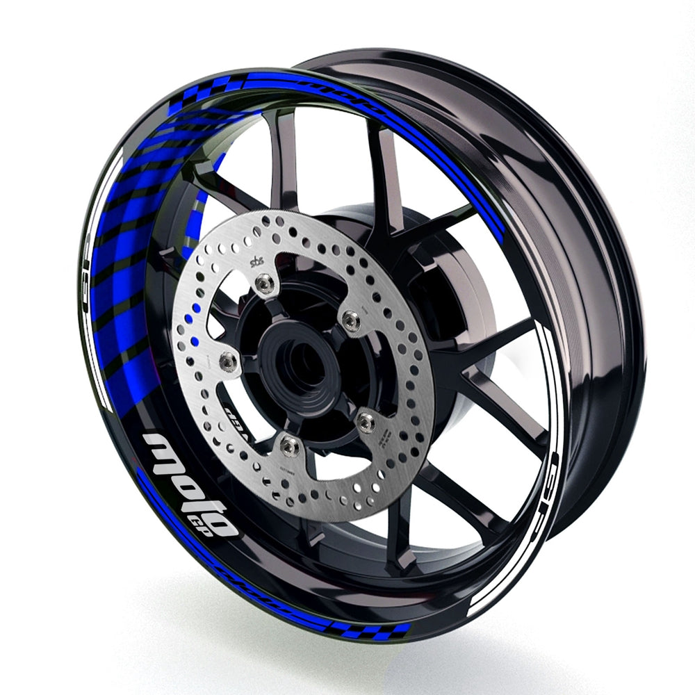 Fit Kawasaki Z750 Z800 Logo Moto GP Stripe 17 inch Wheel Rim Sticker - MC Motoparts