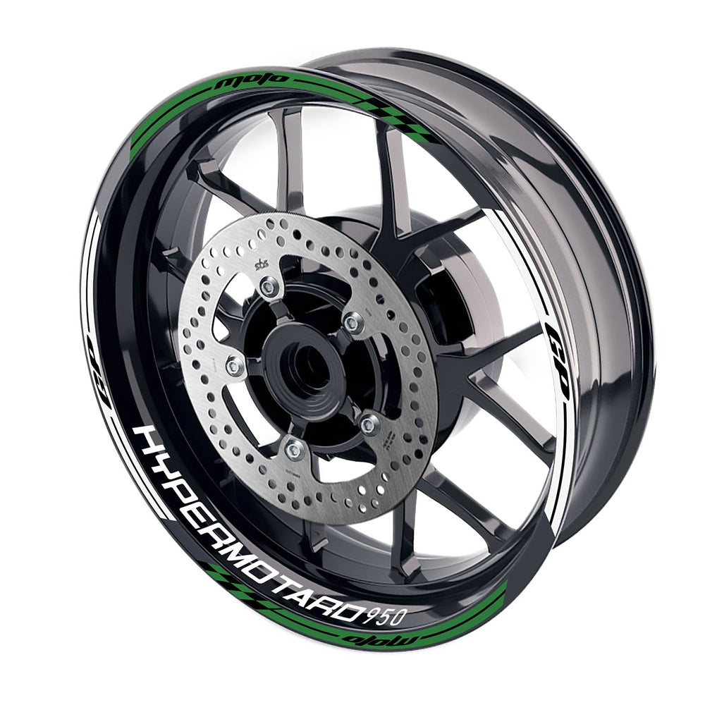 Fit Ducati Hypermotard 950 Logo Moto GP Stripe 17 inch Wheel Rim Sticker - MC Motoparts