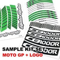 Fit Yamaha YZF R6 19-20 Logo Moto GP Stripe 17 inch Wheel Rim Sticker - MC Motoparts