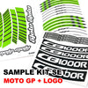 Fit Kawasaki ZX6R Ninja ZX636 Logo Moto GP Stripe 17 inch Wheel Rim Sticker - MC Motoparts