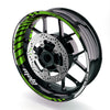 Fit Kawasaki Ninja H2 H2R Logo Moto GP Stripe 17 inch Wheel Rim Sticker - MC Motoparts