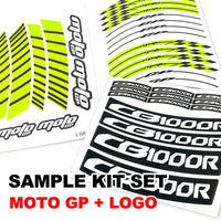 Fit Yamaha YZF R3 Logo Moto GP Stripe 17 inch Wheel Rim Sticker - MC Motoparts