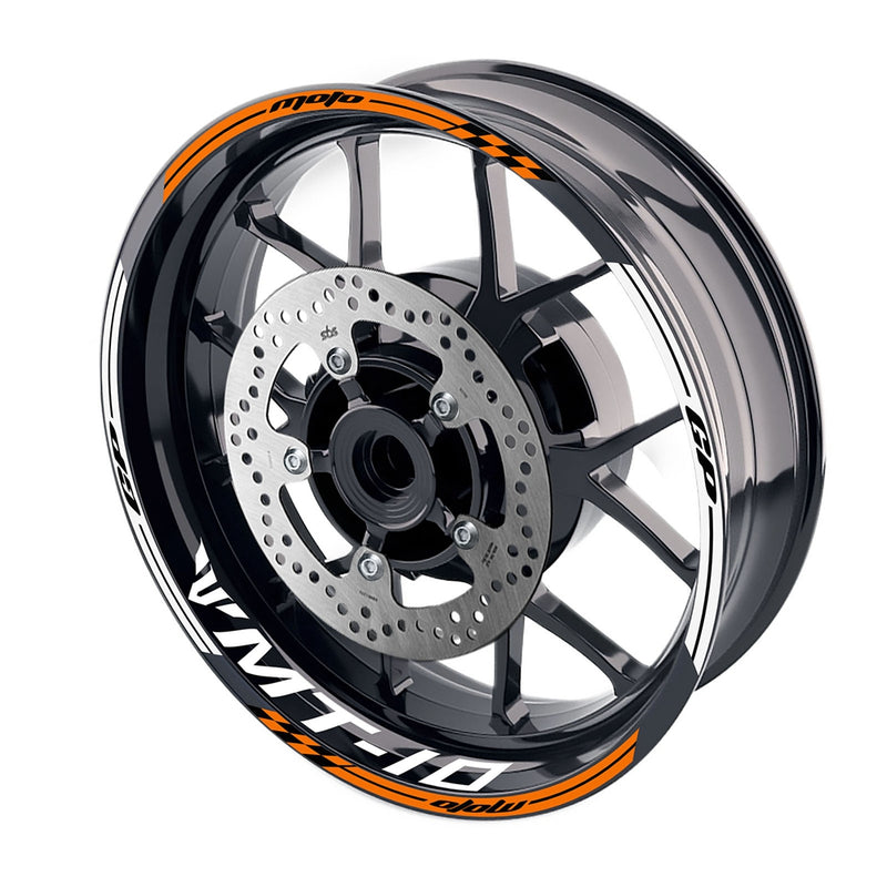 Fit Yamaha MT-10 Logo Moto GP Stripe 17 inch Wheel Rim Sticker - MC Motoparts