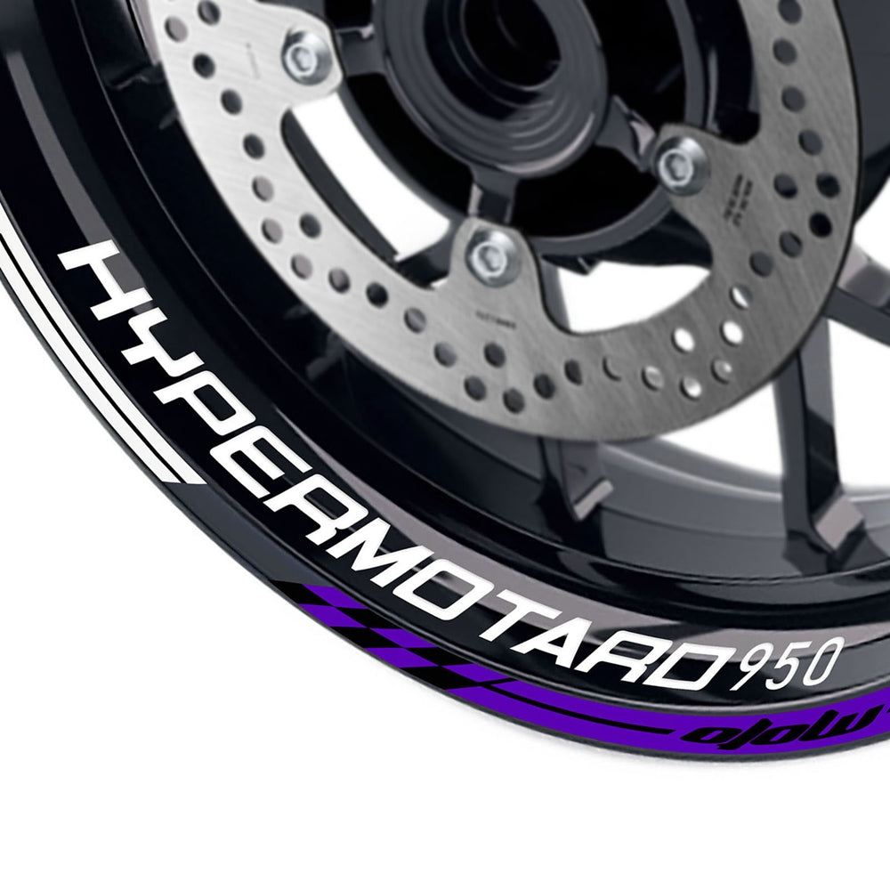Fit Ducati Hypermotard 950 Logo GP 17 inch Rim Wheel Stickers Racing Check