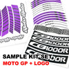 Fit Ducati Hypermotard 950 Logo Moto GP Stripe 17 inch Wheel Rim Sticker - MC Motoparts