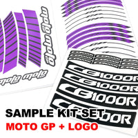 Fit Yamaha YZF R1 19-20 Logo Moto GP Stripe 17 inch Wheel Rim Sticker - MC Motoparts