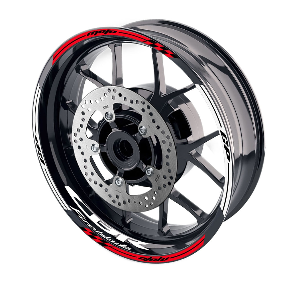Fit Honda CBR1000RR 04-19 Logo Moto GP Stripe 17 inch Wheel Rim Sticker - MC Motoparts