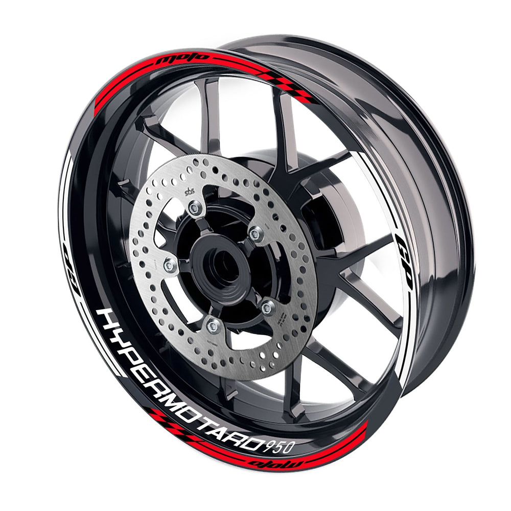 Fit Ducati Hypermotard 950 Logo Moto GP Stripe 17 inch Wheel Rim Sticker - MC Motoparts