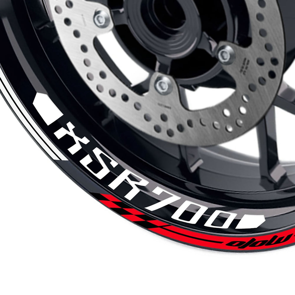Fit Yamaha XSR 700 Logo GP 17 inch Rim Wheel Stickers Racing Check