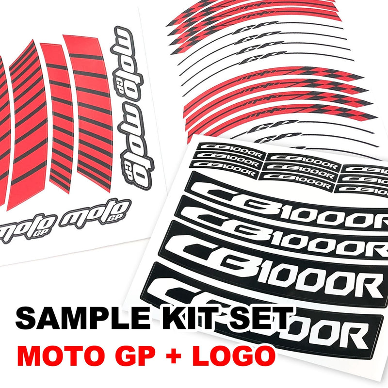 Fit Ducati 1098 Logo Moto GP Stripe 17'' Wheel Rim Sticker - MC Motoparts