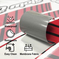 Fit Kawasaki ZX6R Ninja ZX636 Logo Moto GP Stripe 17 inch Wheel Rim Sticker - MC Motoparts