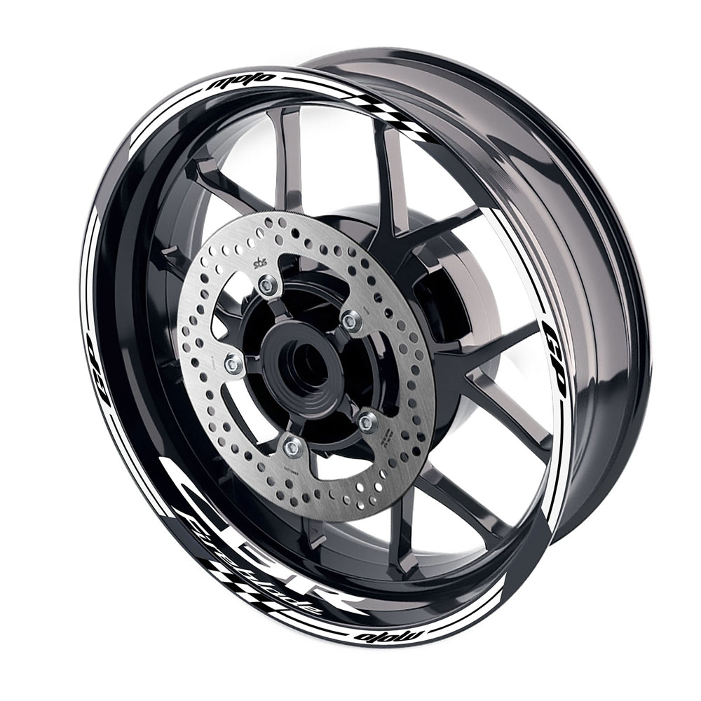 Fit Honda CBR1000RR 04-19 Logo Moto GP Stripe 17 inch Wheel Rim Sticker - MC Motoparts