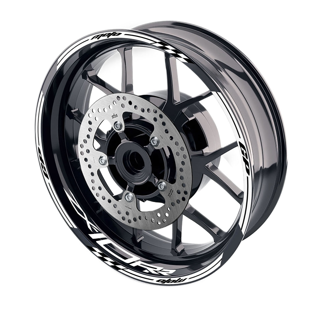 Fit Kawasaki ZX10RR Ninja Logo Moto GP Stripe 17 inch Wheel Rim Sticker - MC Motoparts