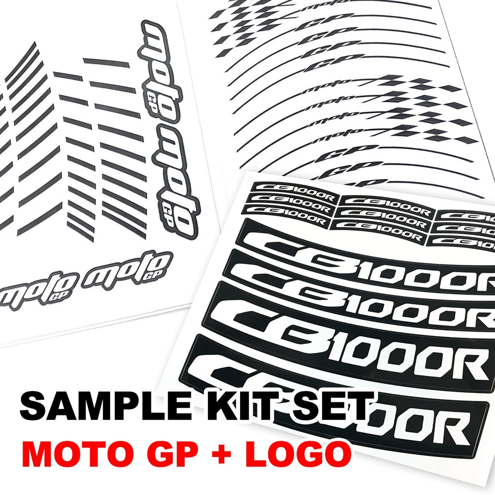 Fit Honda CBR600RR Logo Moto GP Stripe 17 inch Wheel Rim Sticker - MC Motoparts