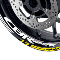Fit Honda CBR600RR Logo GP 17 inch Rim Wheel Stickers Racing Check