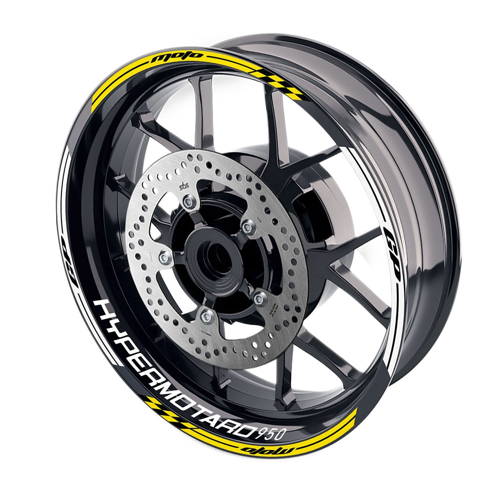 Fit Ducati Hypermotard 950 Logo Moto GP Stripe 17 inch Wheel Rim Sticker - MC Motoparts
