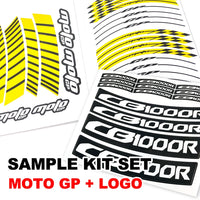 Fit Ducati Hypermotard 1100 Logo Moto GP Stripe 17'' Wheel Rim Sticker - MC Motoparts