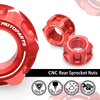 Fit Ducati 748 998 SuperSport Monster SPOKE6 Billet M10 Rear Sprocket Nuts - MC Motoparts