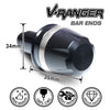 Fit Kawasaki Z1000 Z800 Z900RS Engraved V-Ranger Bar Ends - MC Motoparts