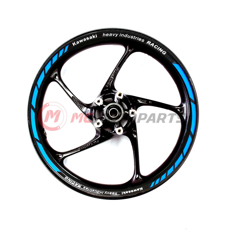 Fit Kawasaki Racing Blue 17'' Rim Reflective Decal Sticker Tapes - MC Motoparts