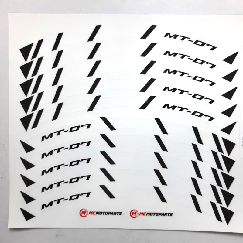 Fit Yamaha MT-07 Logo Strips Wheel Rim Edge Sticker - MC Motoparts