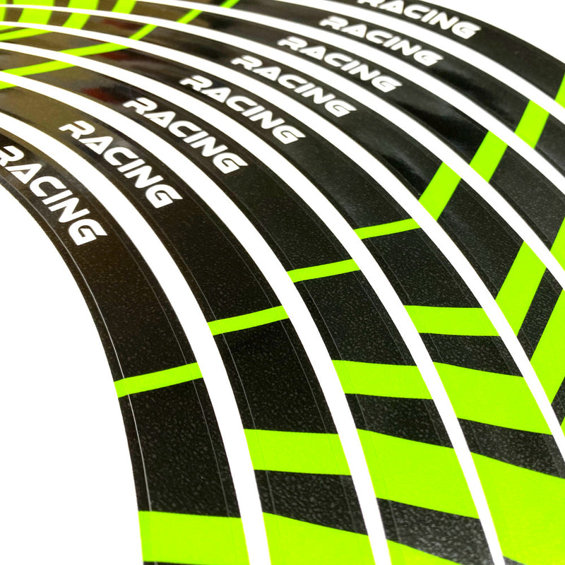 Fits Kawasaki KX 125 1989-2016 STRIPE 2 MX Dirt Bike Rim Skin Stickers - MC Motoparts