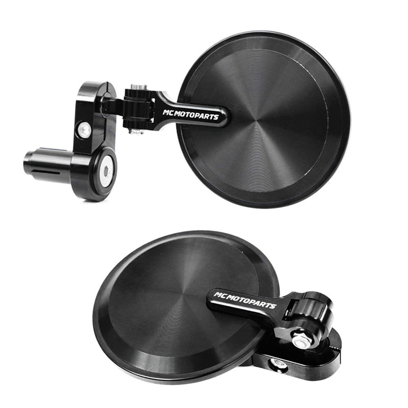 Fit Suzuki Reborn CNC Bar End Mirrors Round Folding Set - MC Motoparts