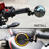Fit Yamaha Reborn CNC Bar End Mirrors Round Folding Set - MC Motoparts
