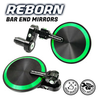 Fit Honda Reborn CNC Bar End Mirrors Round Folding Set - MC Motoparts