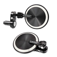 Fit Ducati Reborn CNC Bar End Mirrors Round Folding Set - MC Motoparts