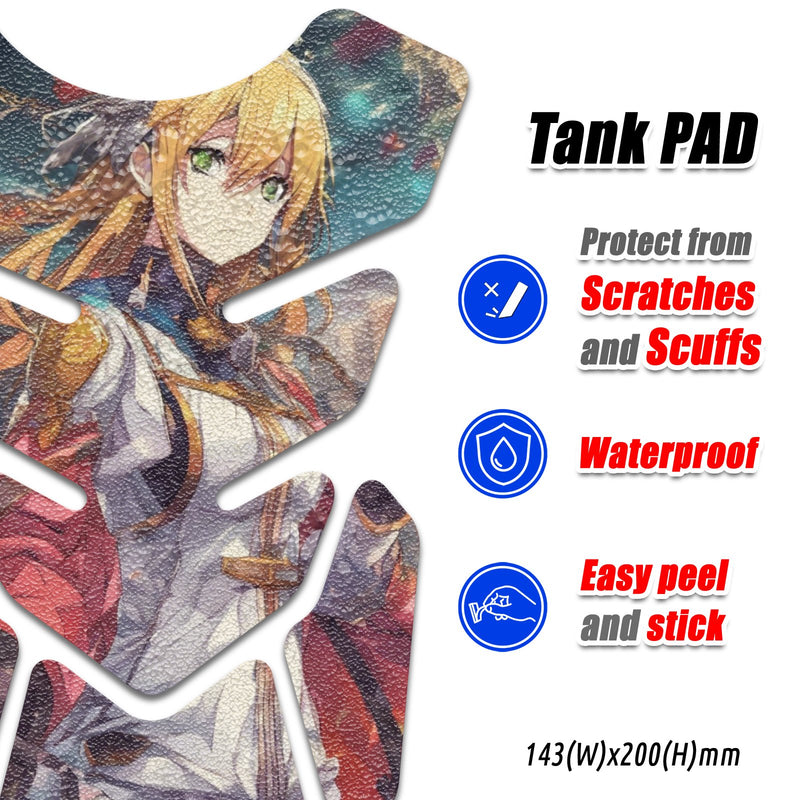 Gas Tank Sticker Motorcycle Tank Pad Protector Anti Slip Shield Anime Artistic MC Motoparts x StickerBao