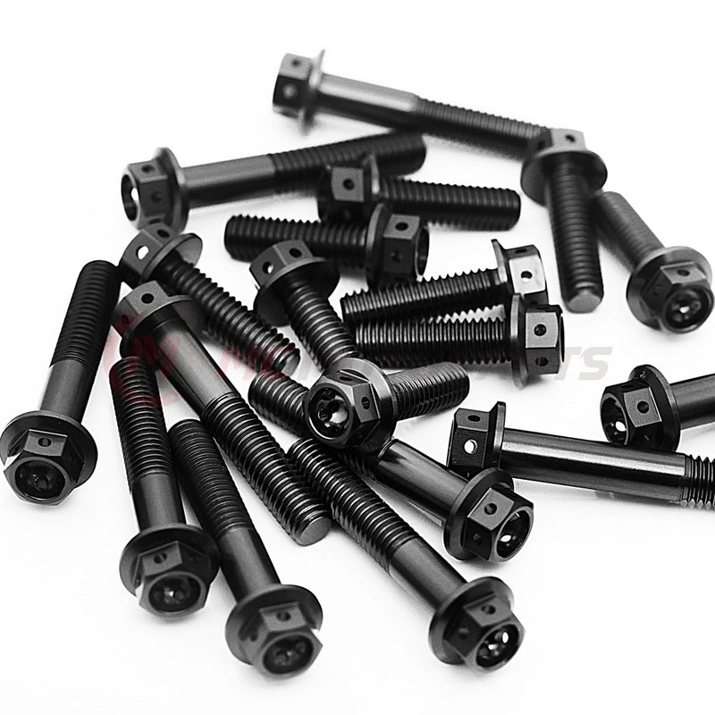 Black Yamaha YZF R7 =MT-07 2022 CNC Crankcase Cover Bolt Kit Set