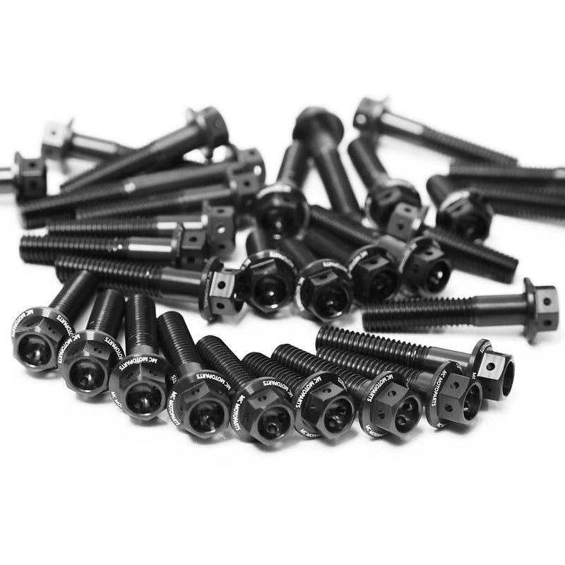 Black Honda CBR1100XX Blackbird 1996-2007 CNC Crankcase Cover Bolt Kit