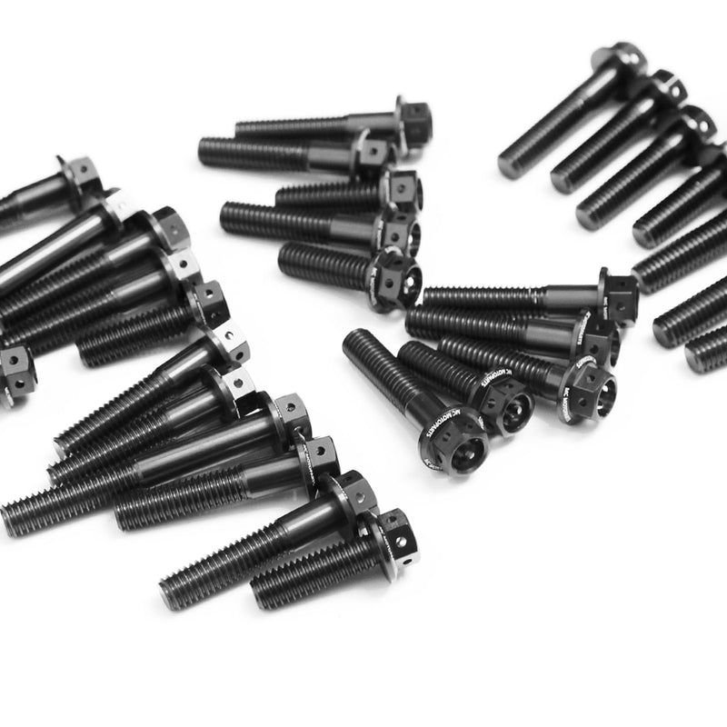 Black Suzuki GW250 Inazuma 2013-2017 CNC Crankcase Cover Bolt Kit