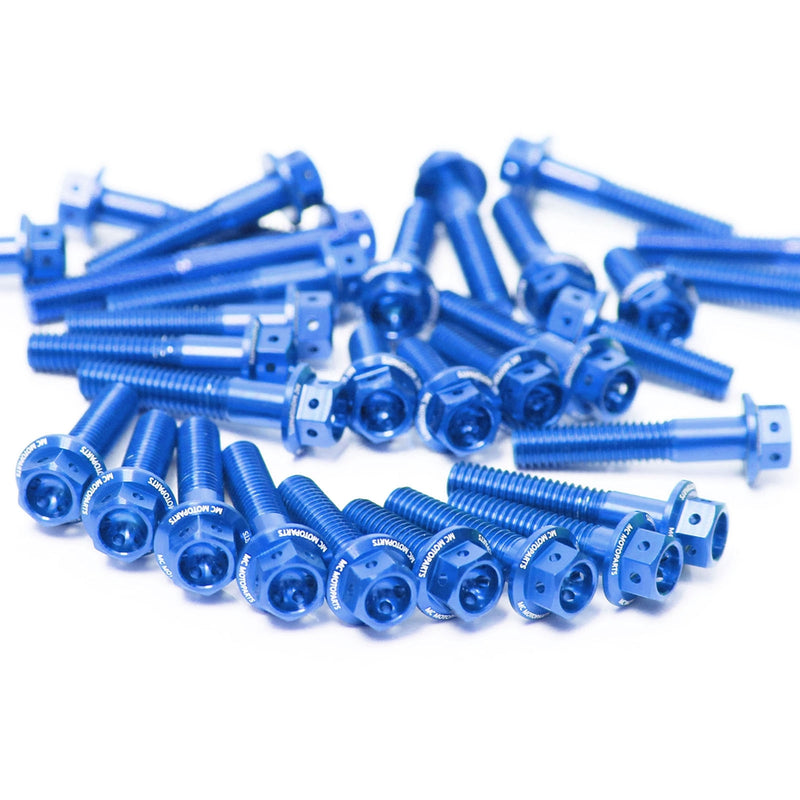 Blue Suzuki TL1000S 1997-2001 CNC Crankcase Cover Bolt Kit
