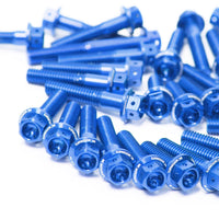 Blue Honda GROM125 2014-2020 CNC Crankcase Cover Bolt Kit