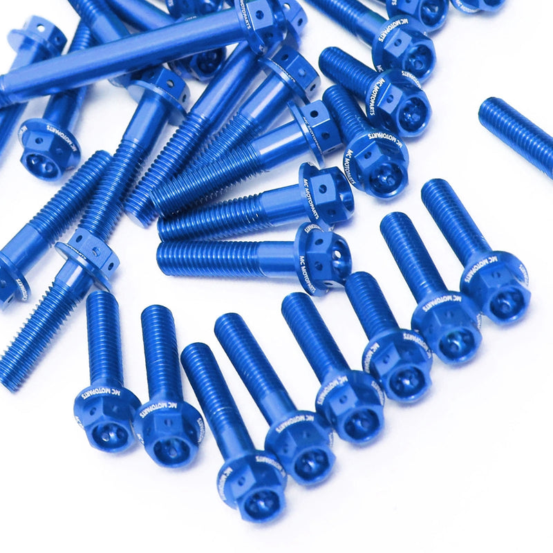 Blue Yamaha YZF R6 2008-2016 CNC Crankcase Cover Bolt Kit Set