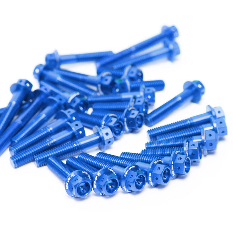 Blue Suzuki GSX-R 750 2006-2020 CNC Crankcase Cover Bolt Kit